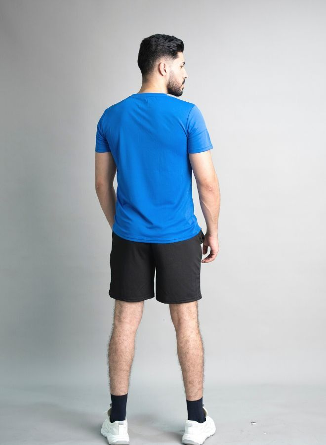Casual Style Men`s Active Wear Outdoor or Indoor T-shirt and Short Set