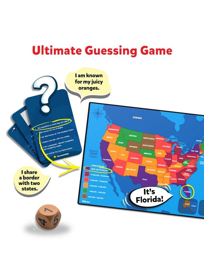 Board Game Scout It Out The 50 States Fun Guessing & Trivia Game For Families 36 Players Gifts For Ages 7 And Up