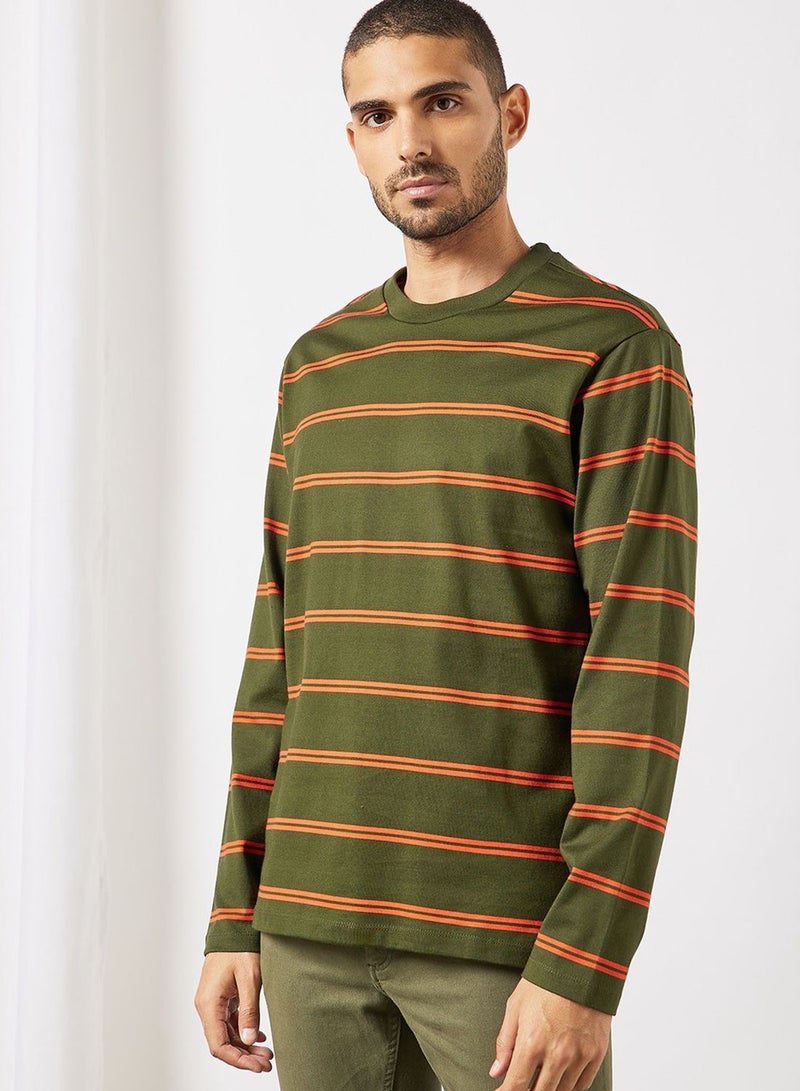 Striped Crew Neck T-Shirt