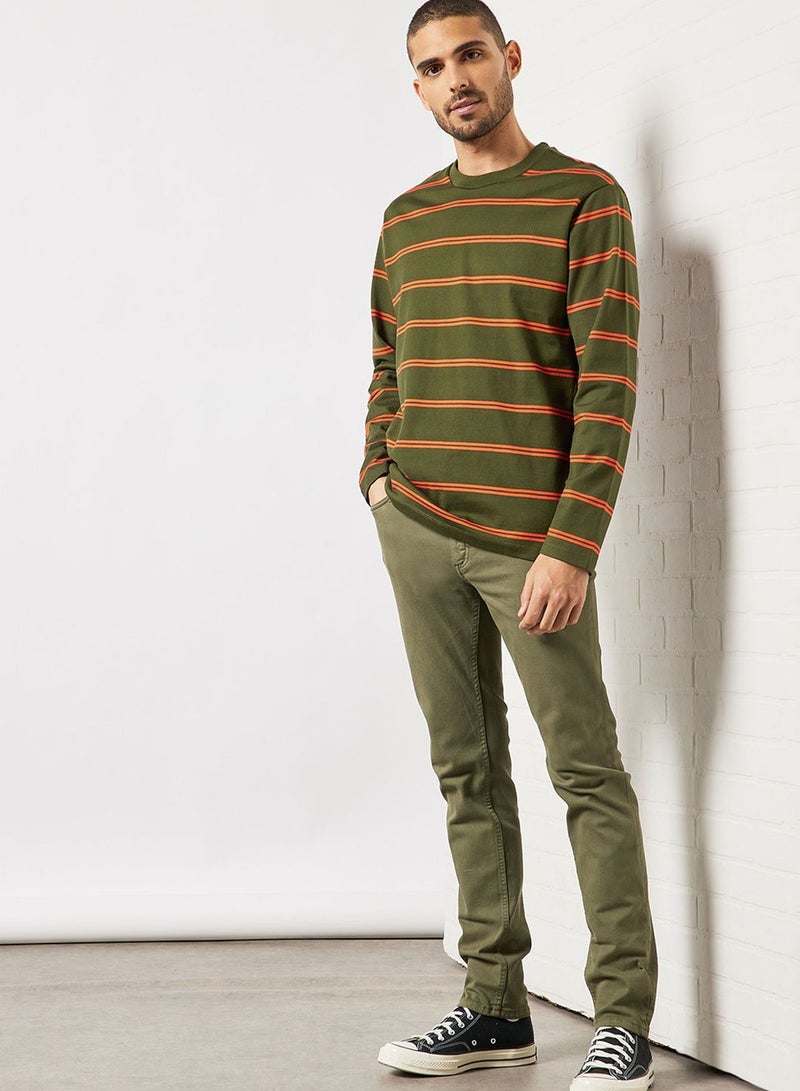 Striped Crew Neck T-Shirt