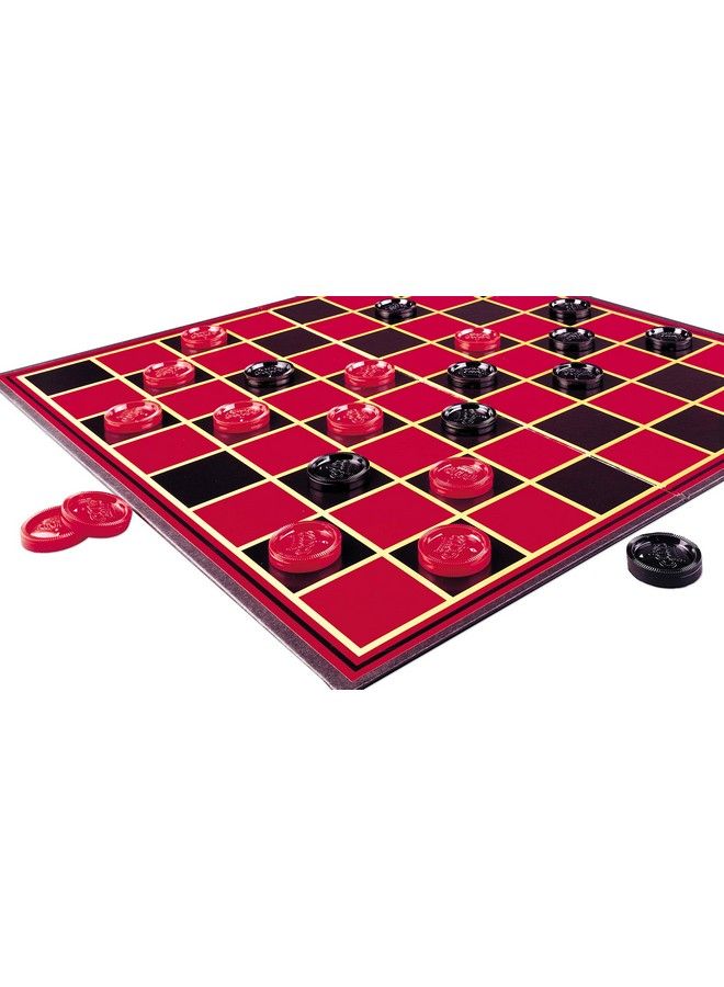 Checkers Classic Game With Folding Board And Interlocking Checkers 5