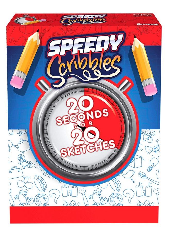 Speedy Scribbles The 20 Seconds For 20 Sketches Drawing Game For 48 Players By Pressman