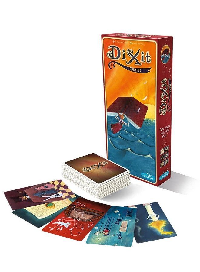 Dixit Quest Board Game Expansion ; Storytelling Game For Kids And Adults ; Fun Family Board Game ; Creative Kids Game ; Ages 8 And Up ; 3 6 Players ; Average Playtime 30 Minutes ; Made By Libellud