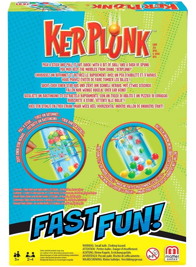 Fast Fun Blokus/Kerplunk Two Player Game Playing Time Approx. 15 Minutes Age 5+