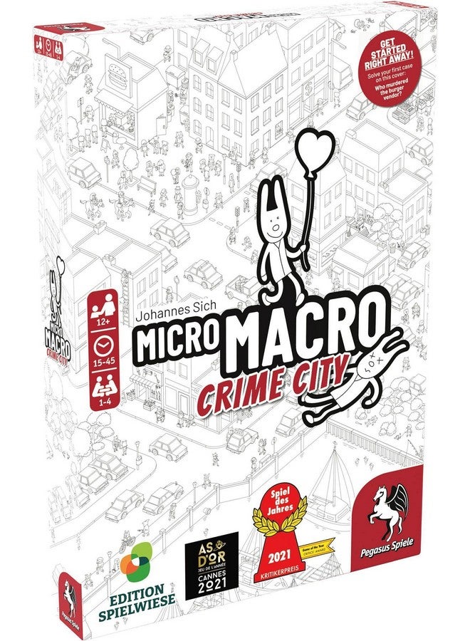 Micromacro: Crime City Board Game By Pegasus Spiele 14 Players 1545 Minutes Of Gameplay For Family Game Night Kids And Adults Ages 12+ English Version