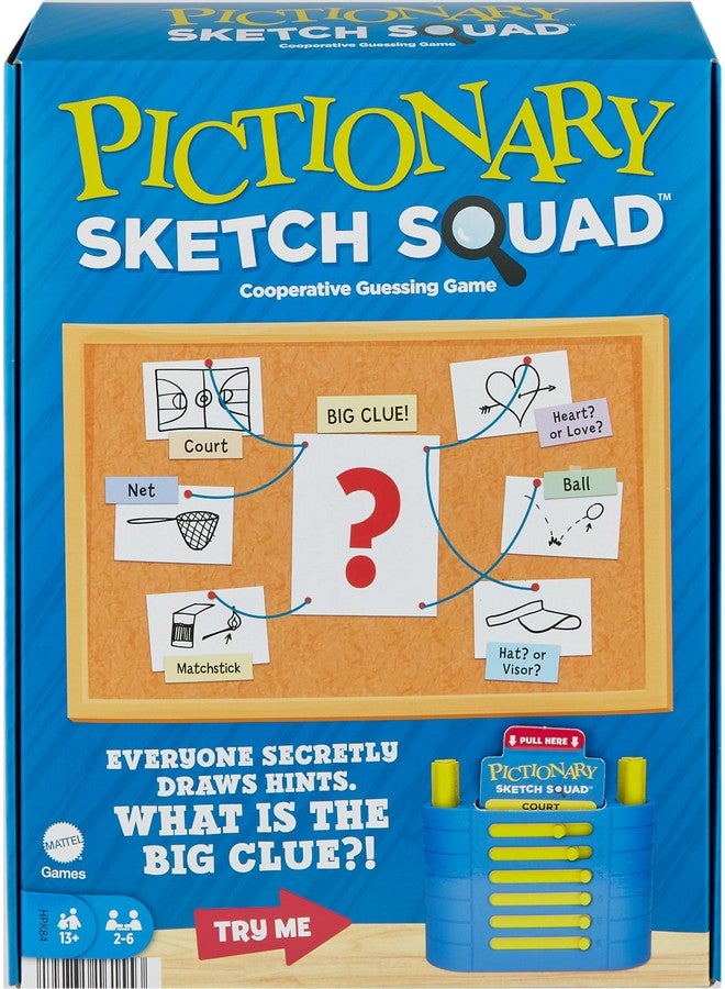 Pictionary Sketch Squad Cooperative Party Game For Adults Teens And Game Night With Clues Case For 26 Players