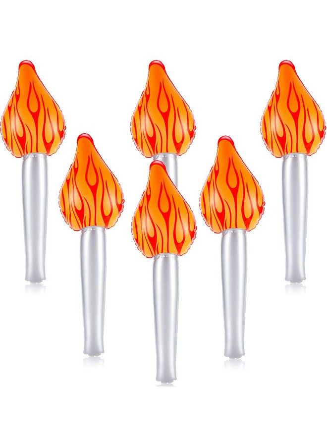 6 Pieces Inflatable Torch Fun Torch Inflates For Halloween Cosplay Medieval Luau Themed Party Sports Competitions 16 Inches