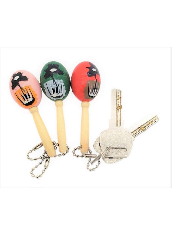 Mini Maraca Keychains Pack Of 12