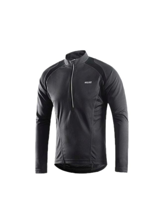 Long Sleeves Cycling Jersey Black