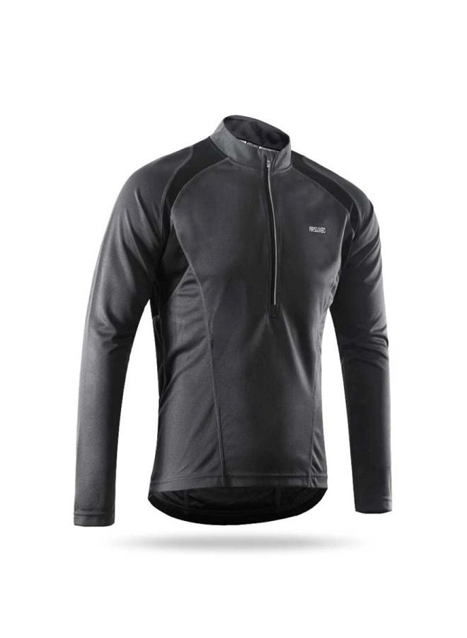 Long Sleeves Cycling Jersey Black