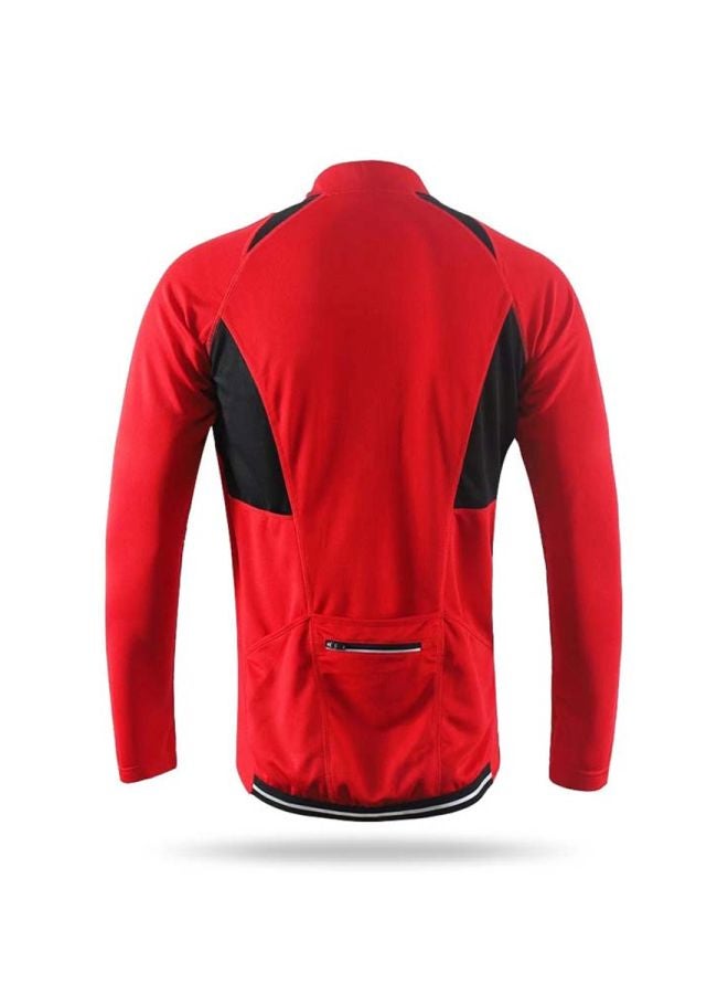 Long Sleeves Cycling Jersey Red