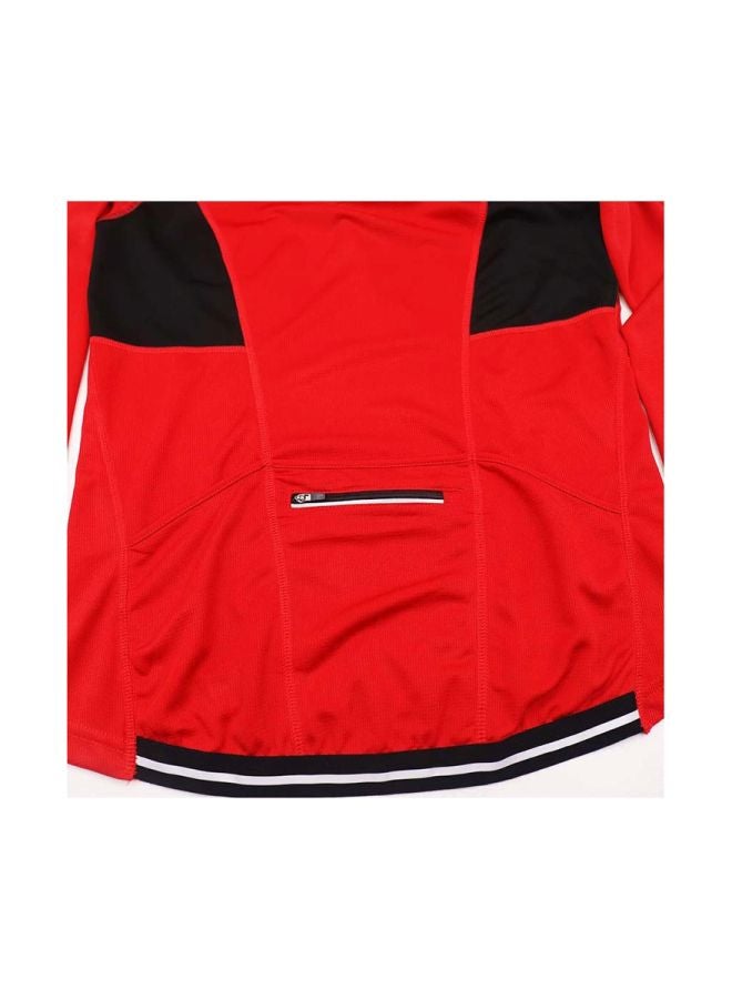 Long Sleeves Cycling Jersey Red