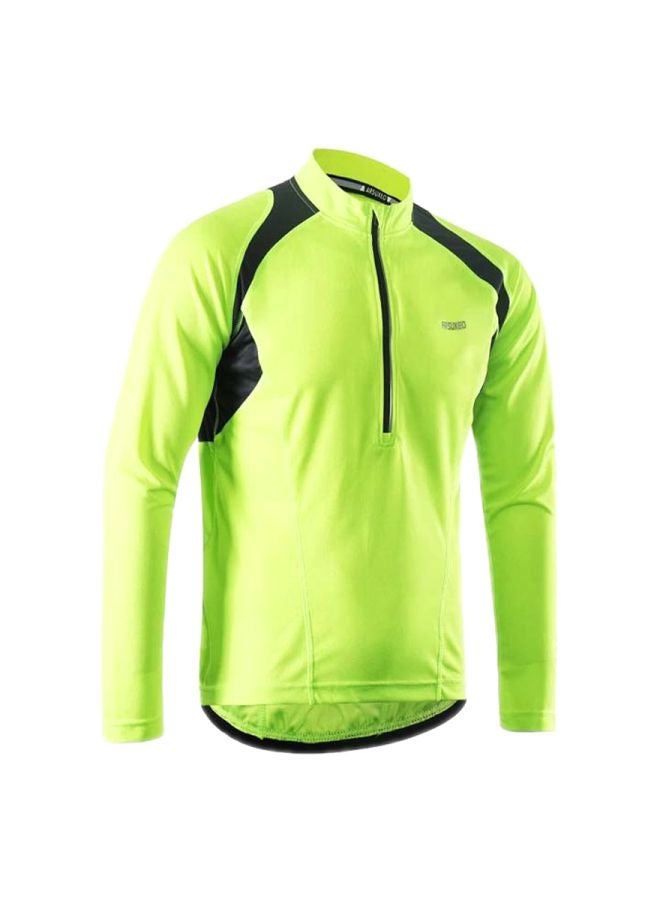 Long Sleeves Cycling Jersey Green