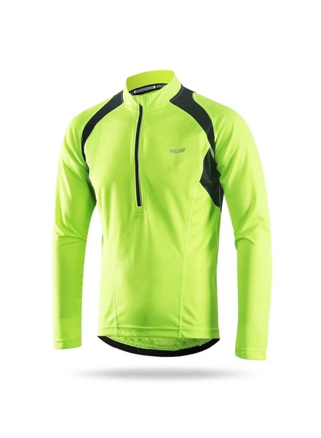 Long Sleeves Cycling Jersey Green