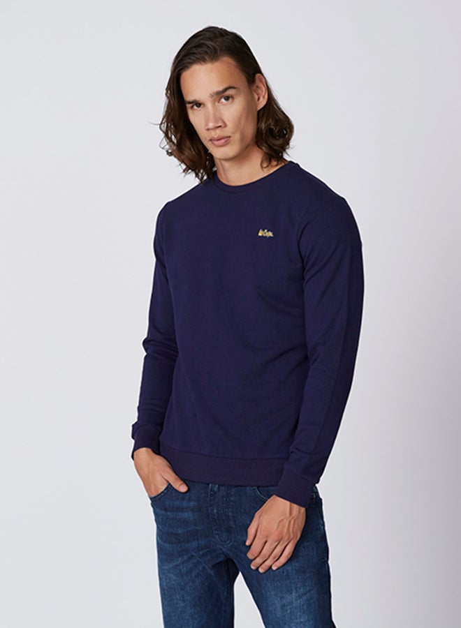 Cotton Long Slevees Sweatshirt Navy