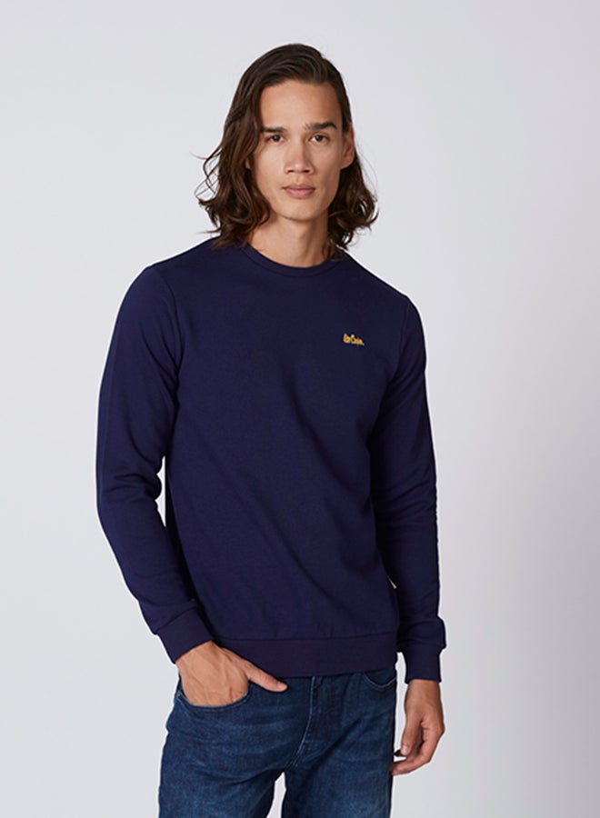 Cotton Long Slevees Sweatshirt Navy