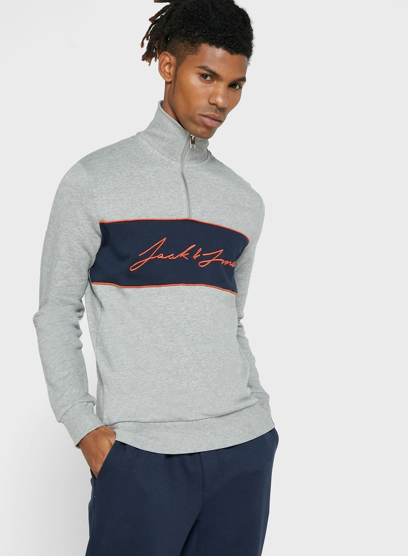 Hikari Half Zip Regular Fit Sweatshirt Grey