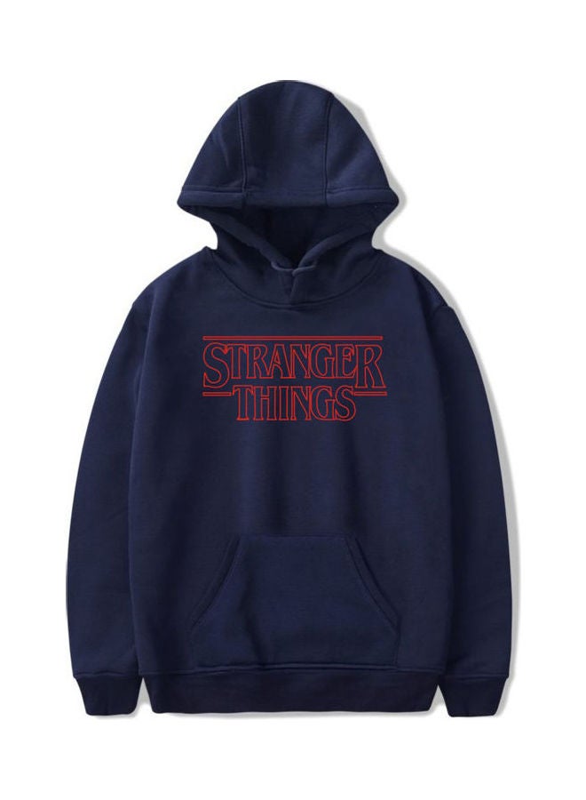 Fashion Stranger Things Printing Thickening Casual Pullover Hoodie Tops Red