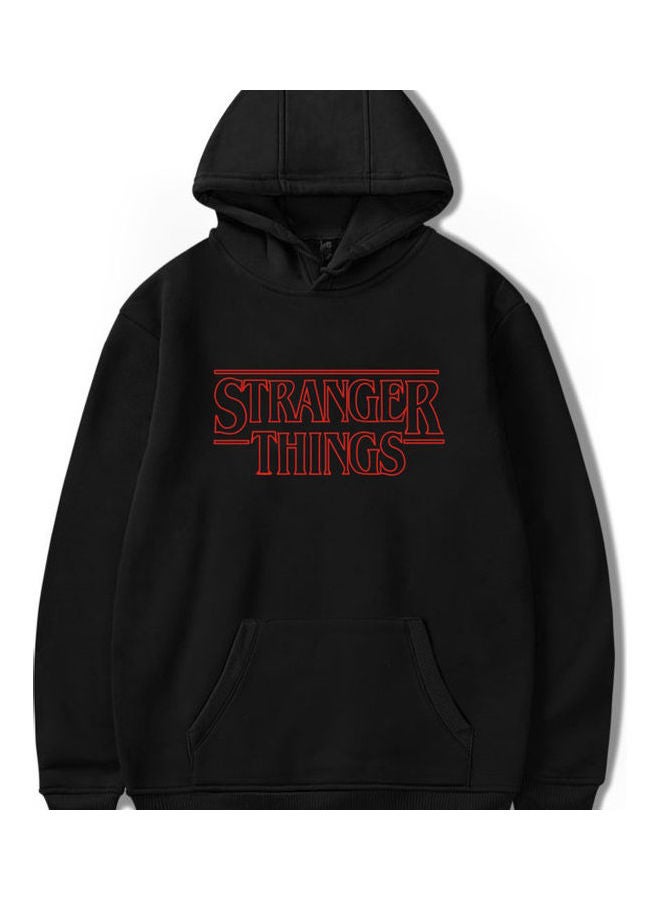 Fashion Stranger Things Printing Thickening Casual Pullover Hoodie Tops Red