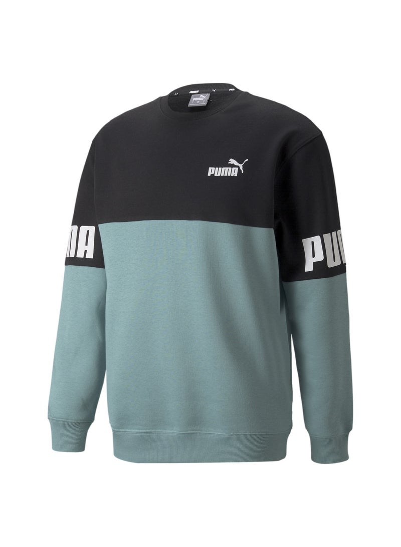 Power Colour-Blocked Mens Crew Neck Sweatshirt