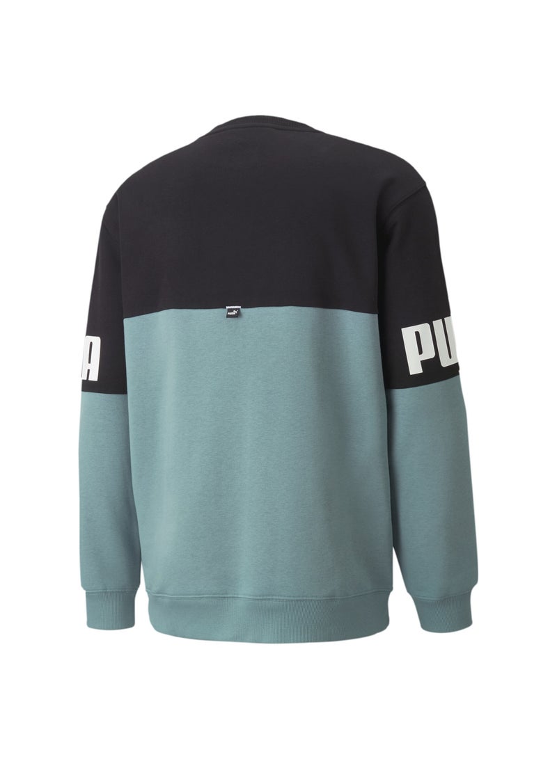 Power Colour-Blocked Mens Crew Neck Sweatshirt