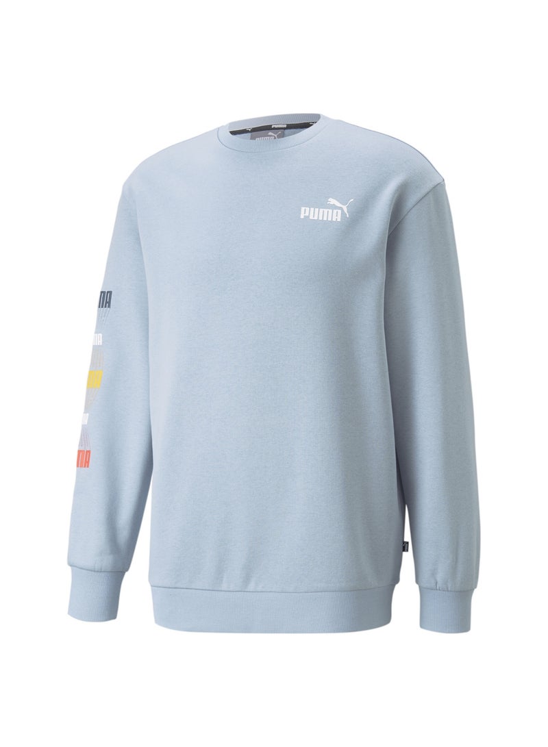 LOGO REPEAT Mens Crew Neck Sweatshirt