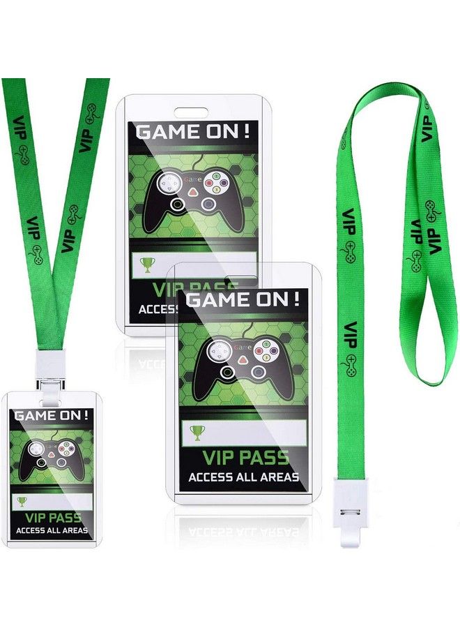 16 Pieces Video Game Party Favors Gamer Party Favors Video Game Vip Pass Holder Tickets Gamer Party Vip Pass Lanyards For Game Themed Birthday Party Supplies