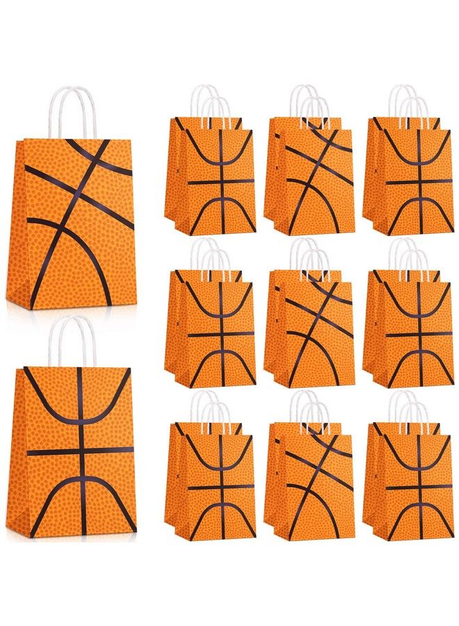 Basketball Party Bags Baseball Gift Goodie Favor Bags Basketball Treat Candy Goody Bags Party Decorations Basketball Birthday Bag With Handle For Kids Basketball Theme Birthday Party Supplies (30 Pcs)