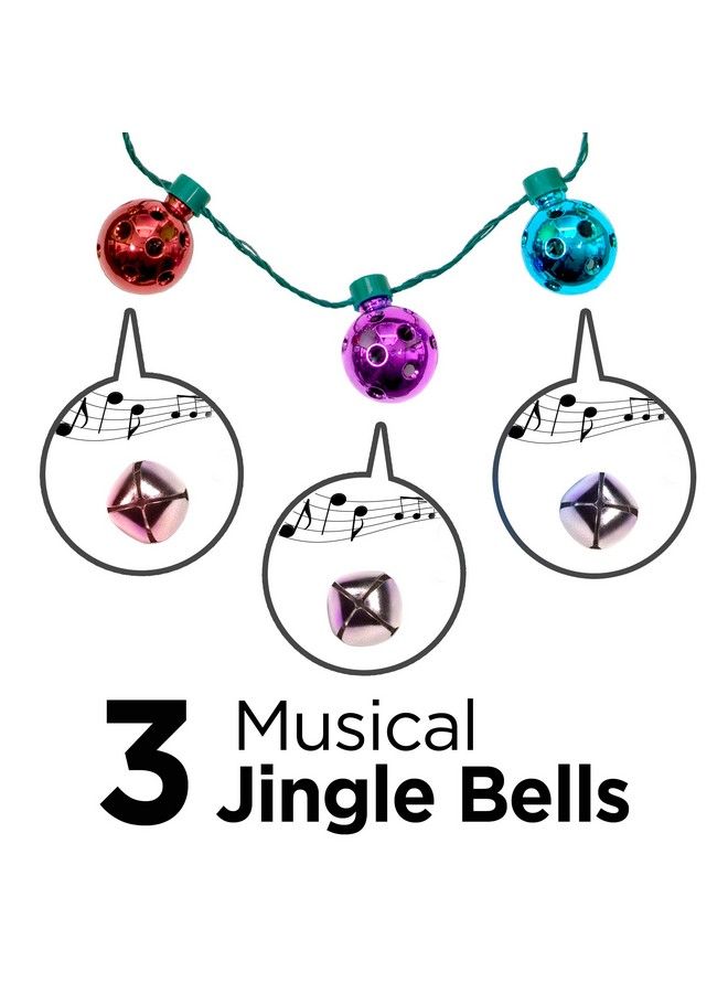 Led Holiday Jingle Bell Necklace For Kids And Adults