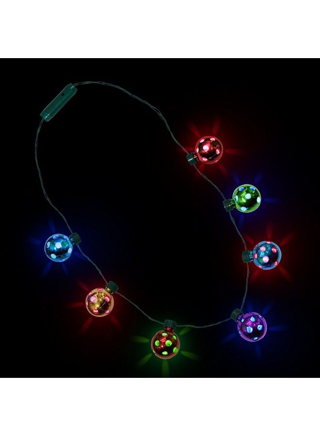 Led Holiday Jingle Bell Necklace For Kids And Adults