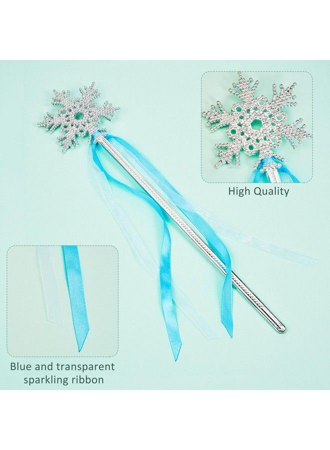 12 Pieces Frozen Snowflake Wand Silver Snowflake Magic Wand Snowflake Theme Winter Wand Princess Wand