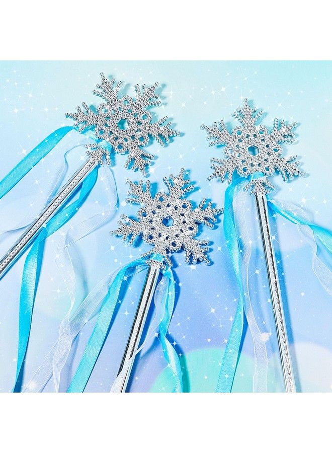 12 Pieces Frozen Snowflake Wand Silver Snowflake Magic Wand Snowflake Theme Winter Wand Princess Wand