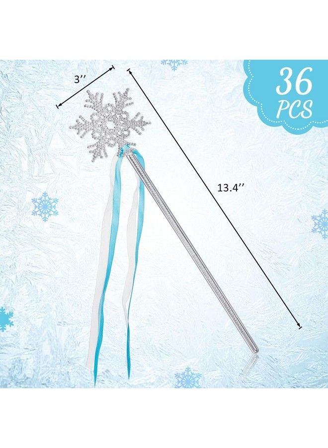 12 Pieces Frozen Snowflake Wand Silver Snowflake Magic Wand Snowflake Theme Winter Wand Princess Wand