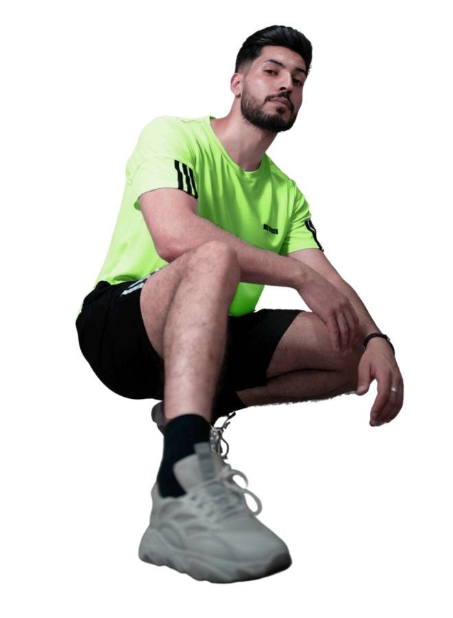 Men's Short and T-shirt Tracksuit Sports Suit Activewear Set