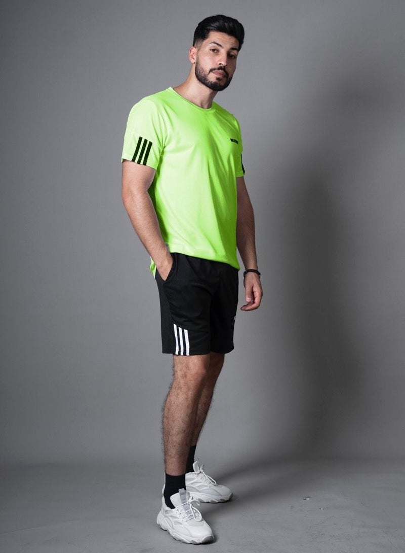 Men's Short and T-shirt Tracksuit Sports Suit Activewear Set