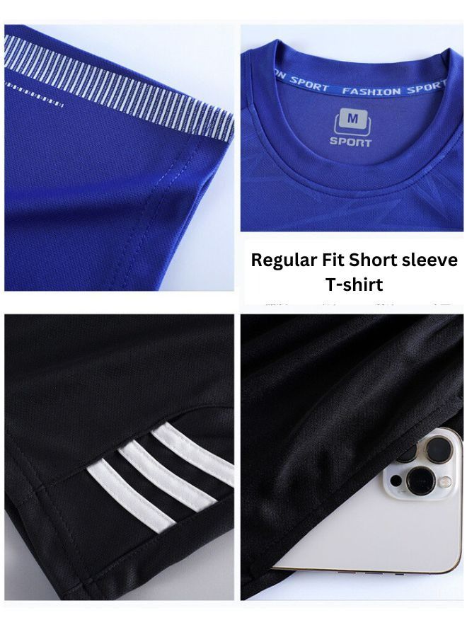 Men's Short and T-shirt Tracksuit Sports Suit Activewear Set