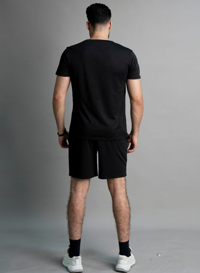 Men's Short and T-shirt Tracksuit Sports Suit Activewear Set