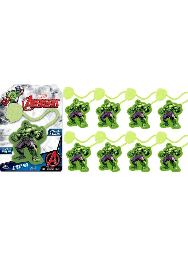 Marvel Spiderman & Hulk Sticky Hands Stretchy Snap Toys (8 Hulk Packs) Superheroes Stretchy Hands Birthday Toy Supplies For Kids Pinata Filler Bulk Toys Stocking Stuffers In Bulk B68098