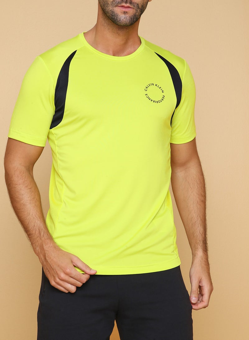 Mesh Panel Detail T-Shirt Sulphur Spring