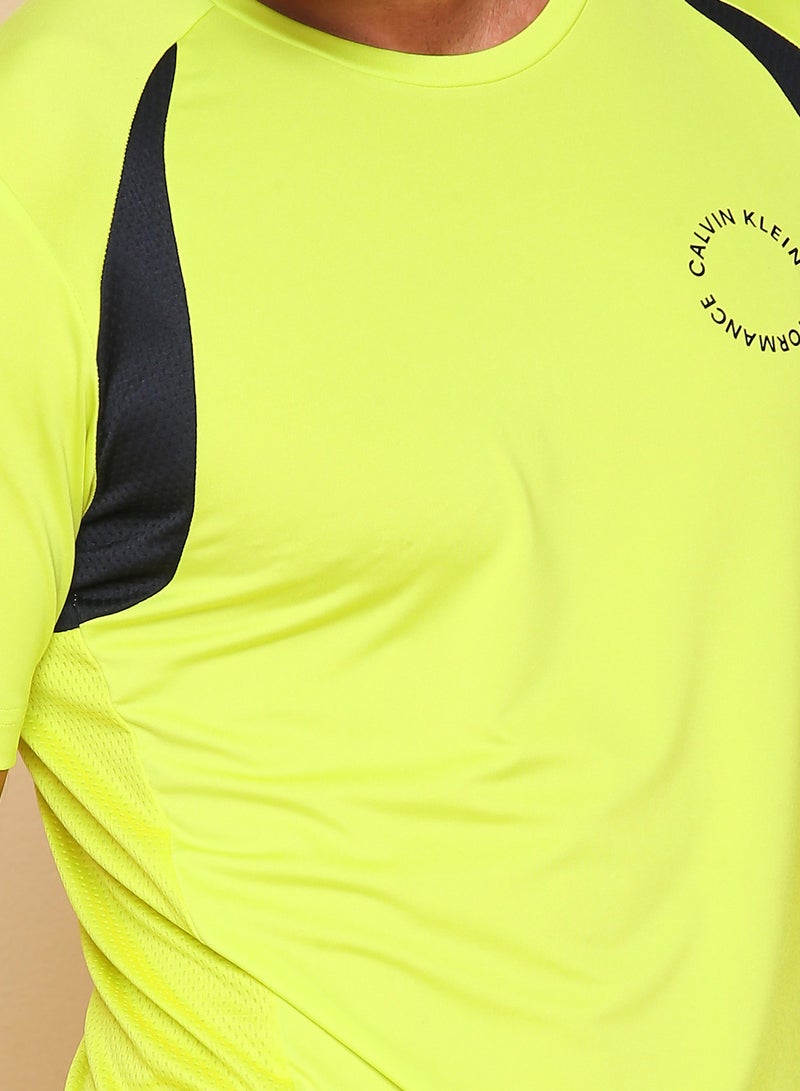 Mesh Panel Detail T-Shirt Sulphur Spring