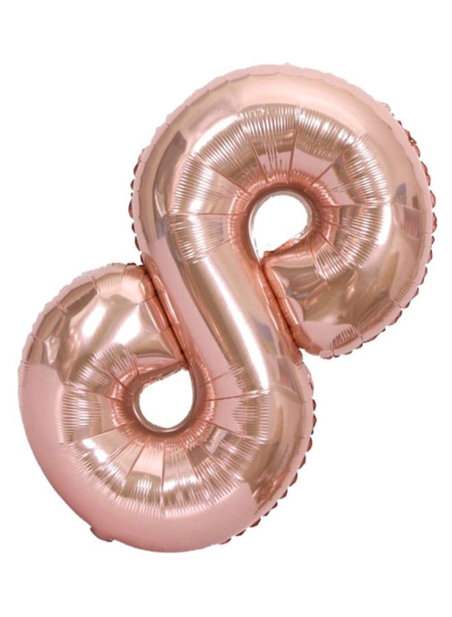 Number 8 Shaped Aluminium Foil Party Balloons 40inch