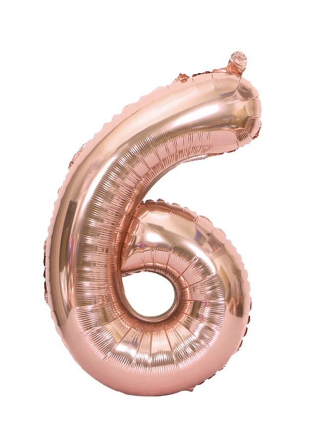 Aluminium Foil Number Balloons 6 Party Decor 40inch