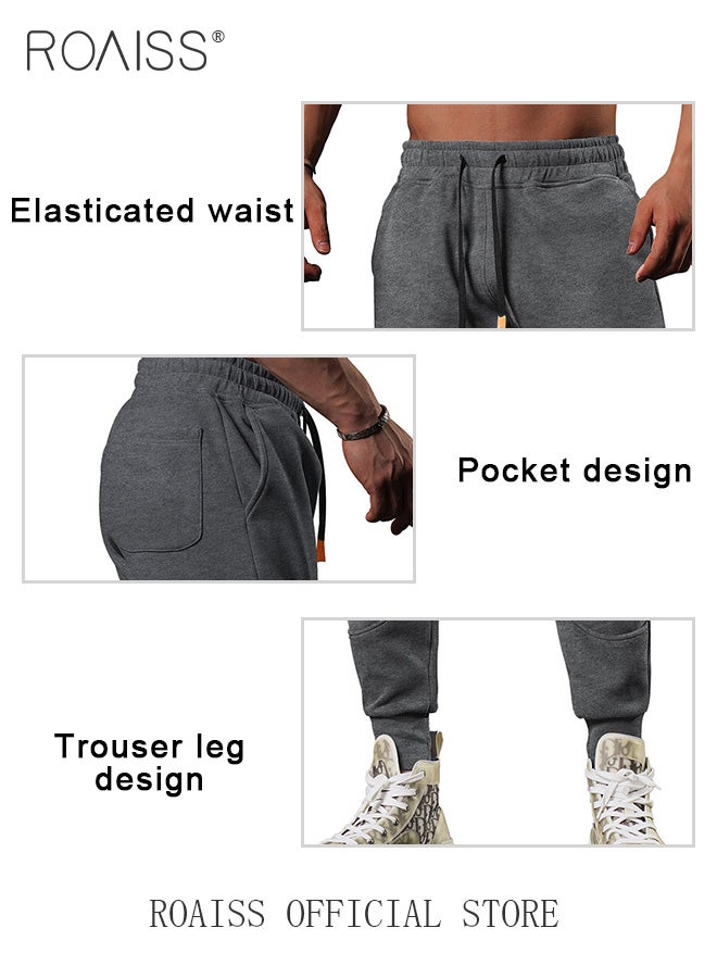 Men Outdoor Sports Sweatpants Tapered Leg Joggers for Fitness Running and Outdoor Adventures Ideal Training and Casual Wear