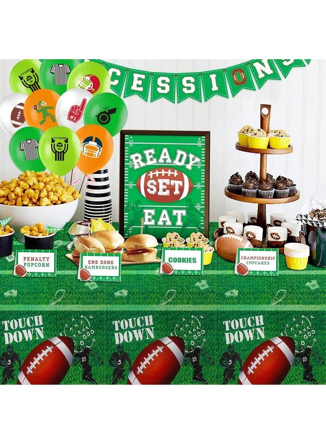 3 Packs Football Table Cover Football Theme Tablecloths For Game Day Sports Theme Birthday Party Supplies Outdoor School Event Party Decorations