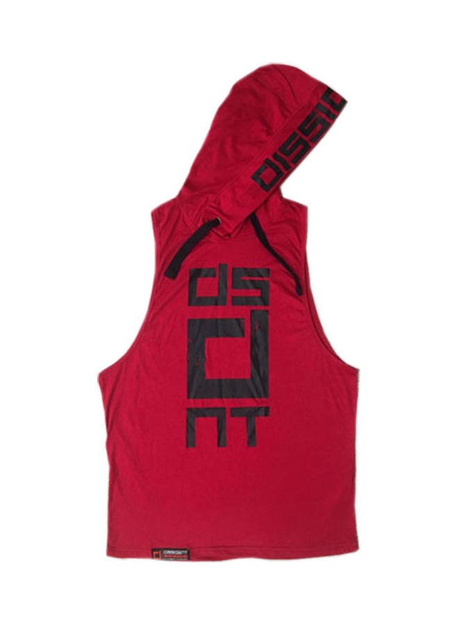Hooded Training Vest Red/Black