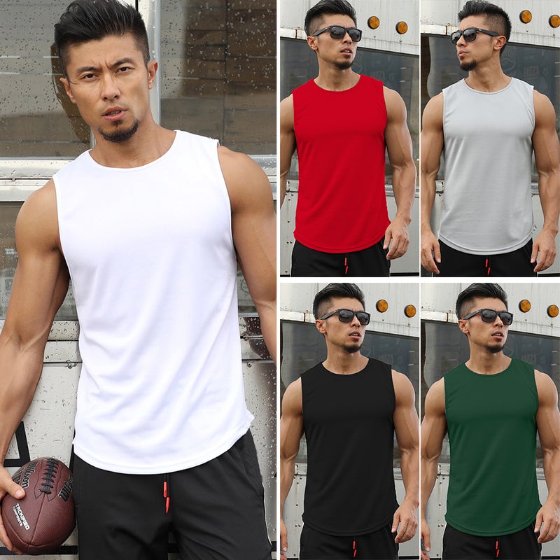 Men's Sport Tops Running Vest Green