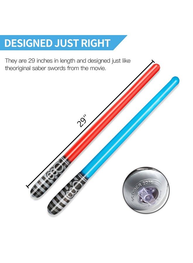 Inflatable Light Saber Sword Toys Set For Kids Party Favors 30 Inches (Pack Of 8)