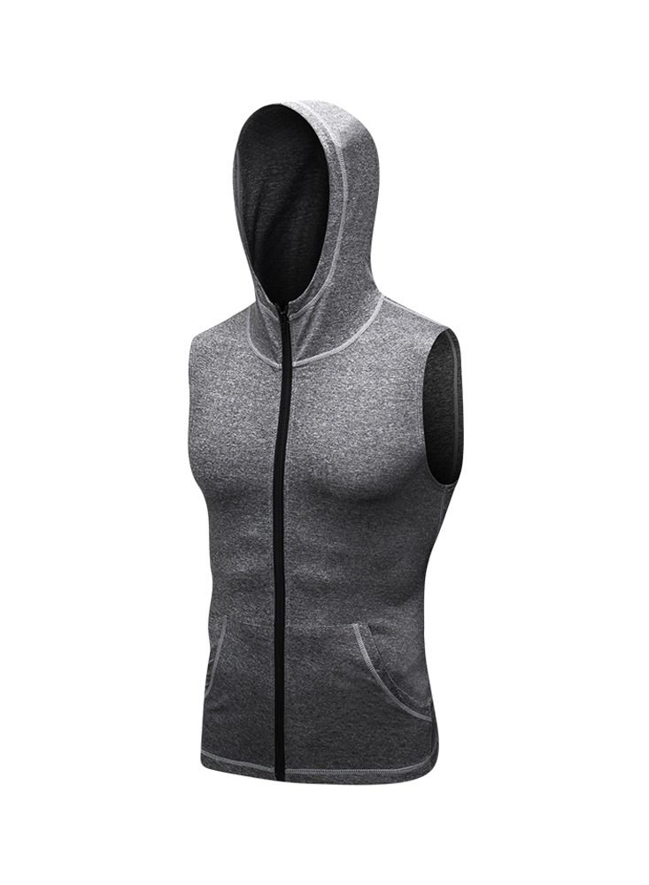 Men Quick Dry Breathable Elastic Coat Grey