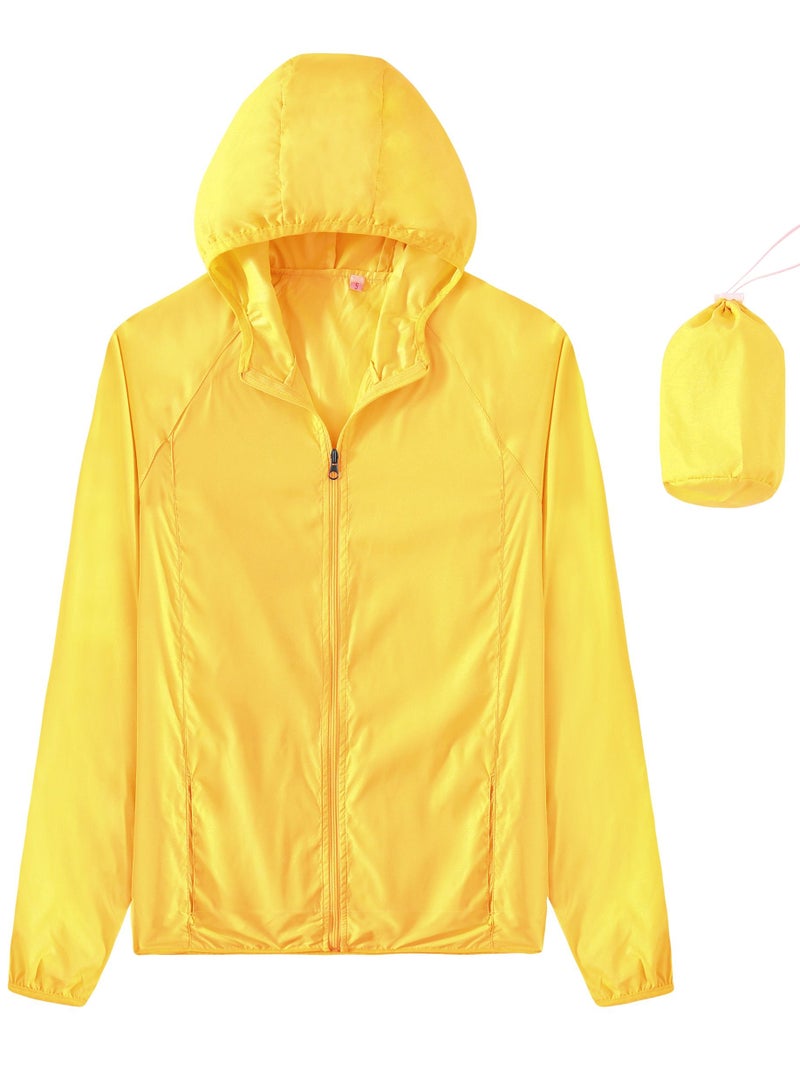 Men Quick Dry Breathable Elastic Coat Yellow