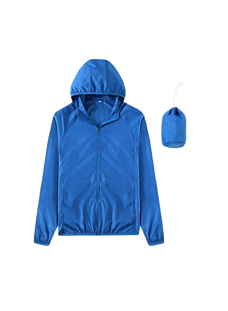 Men Quick Dry Breathable Elastic Coat Blue